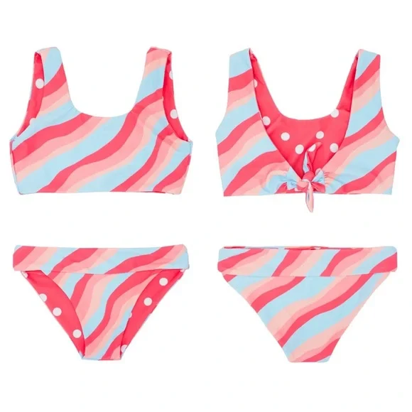 Feather 4 Arrow Bikini Island Hopper Reversible Two-Piece Swimsuit size 10